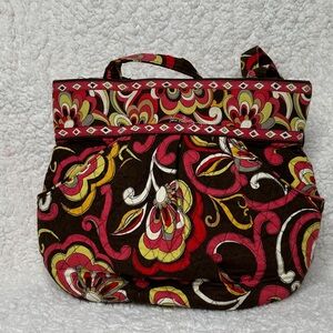 Vera Bradley Puccini Pattern Morgan Pleated Shoulder Bag with POCKETS! Designer
